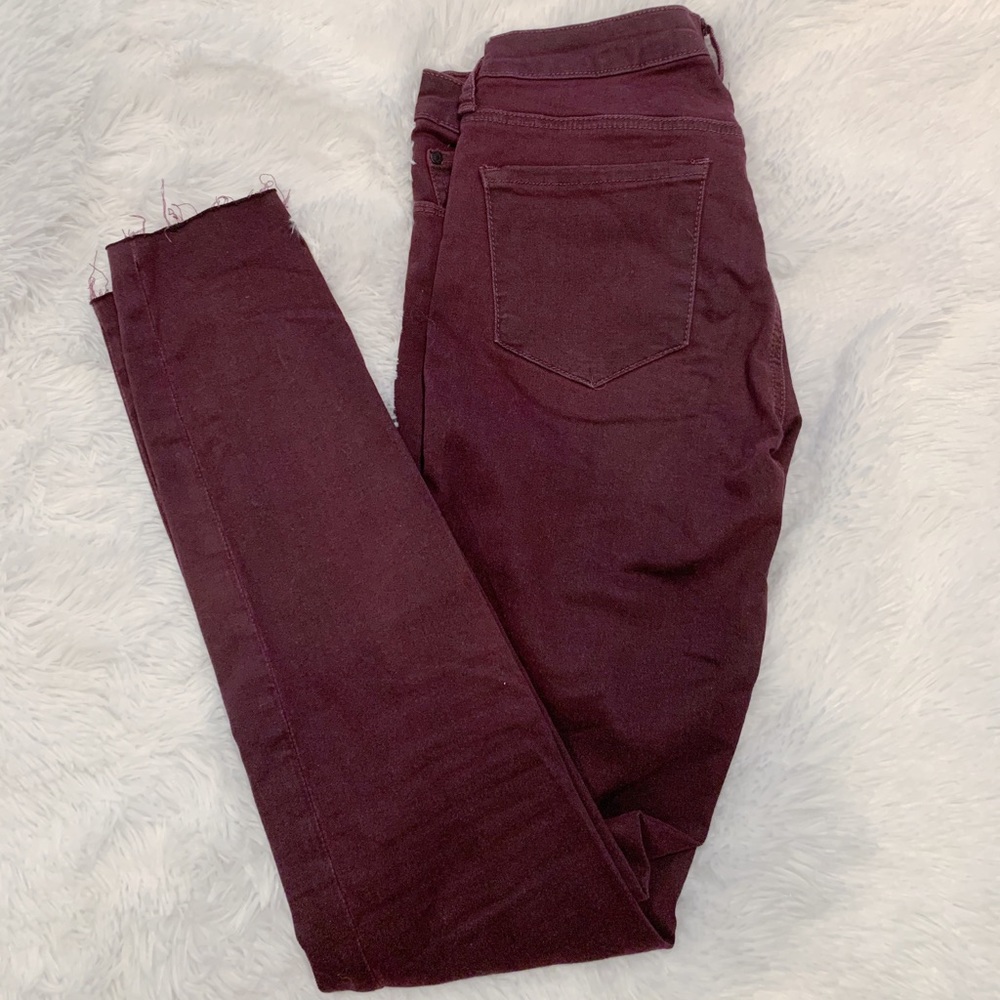 Articles of Society Burgundy Skinny Jeans